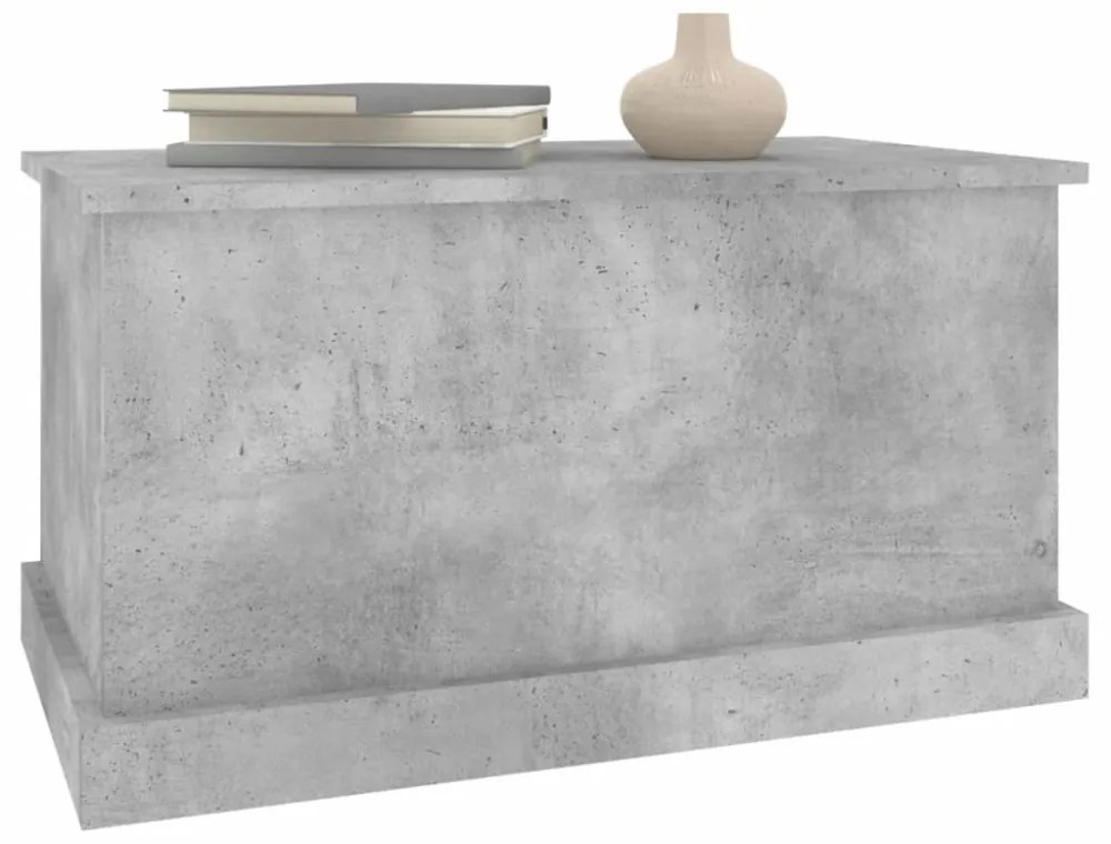 betonszürke szerelt fa tárolóláda 70x40x38 cm