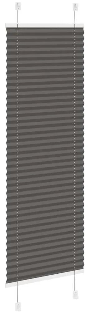 pliszírozott redőny fekete 45x150 cm szövetszélesség 44,4 cm