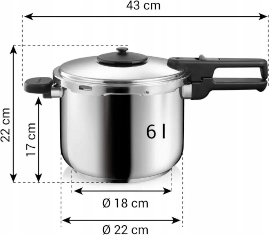 GrandCHEF indukciós kukta 6 literes Tescoma