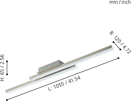 Eglo 55971 - LED RGBW fényerőszabályozható mennyezeti lámpa FRAIOLI-C LED/34W/230V matt króm + távirányító