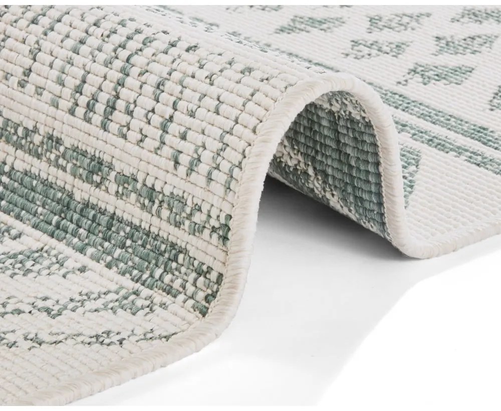 Biri zöld-krémszínű kültéri szőnyeg, 80 x 350 cm - NORTHRUGS