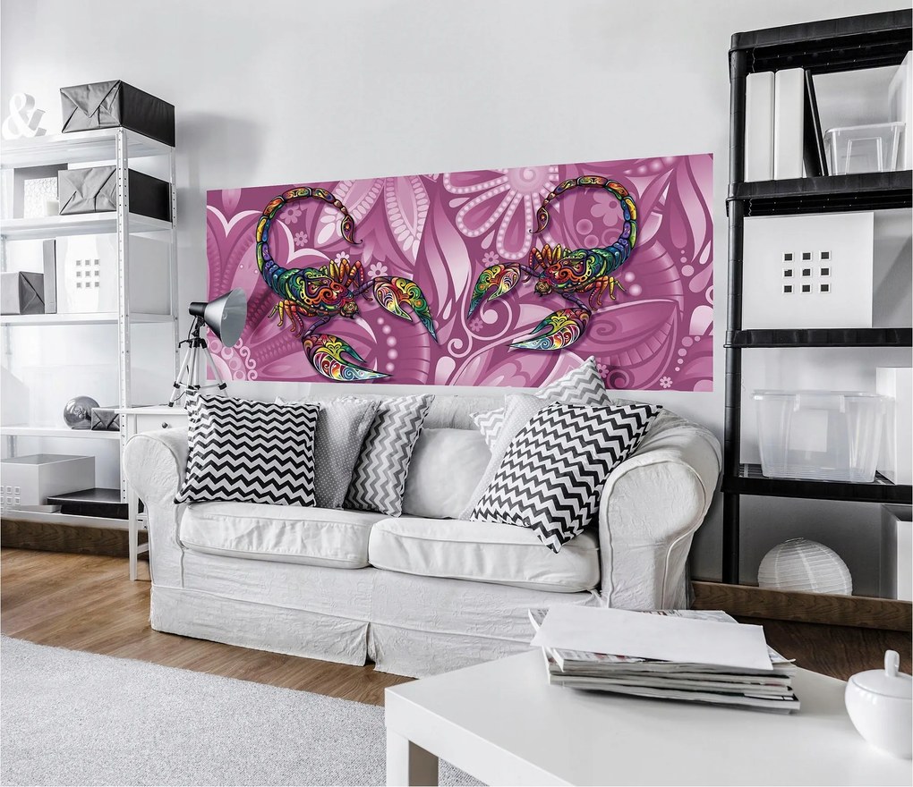 Flizelin fotótapéta Skorpiók pop-art boho eklektikus art 250x104 +ragasztó