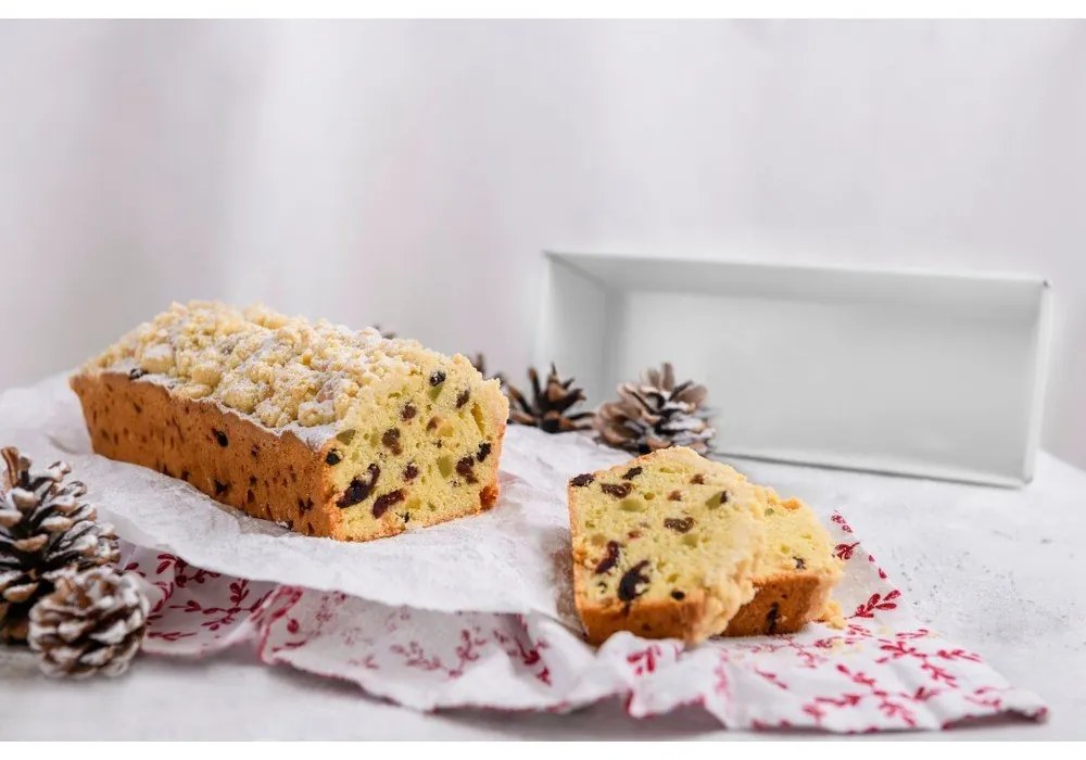 White Christmas Baking acél gyümölcskenyér forma, 35,5 x 12 cm - Dr. Oetker
