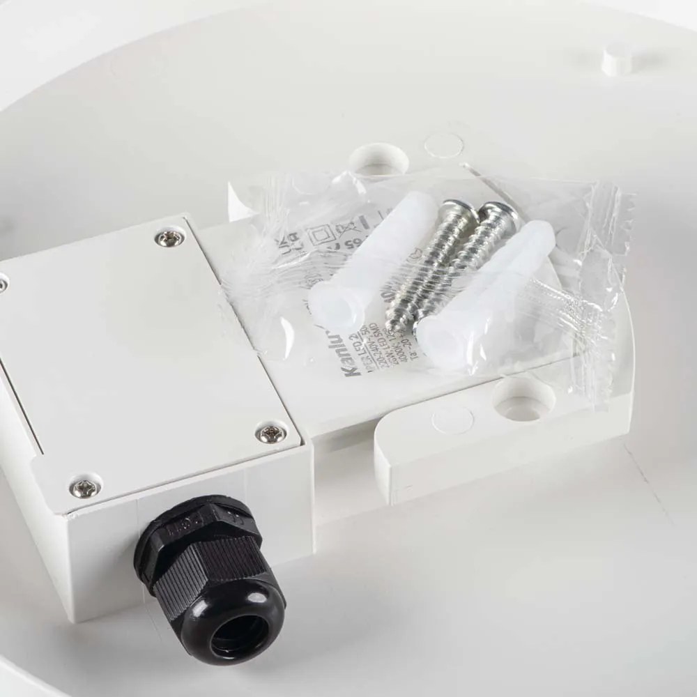 Kanlux IPER LED 10W-NW-O-SE mozgásérzékelős fali/mennyezeti lámpa, 10W LED, 4000K, 1200 lm, IP65, IK10