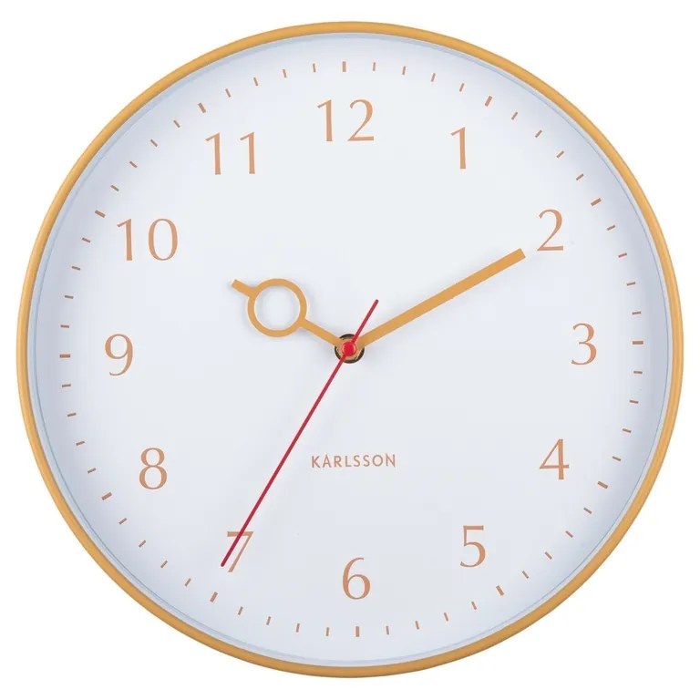 Karlsson 5992YE design falióra, sárga, átmérő 30cm