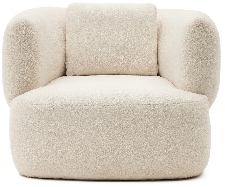 Krémszínű buklé fotel Martina – Kave Home