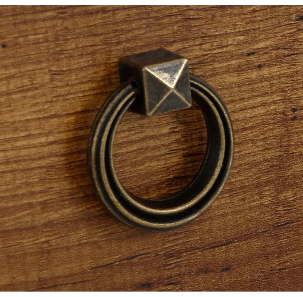 Fehér-natúr színű ruhásszekrény tölgyfa dekorral 62x180 cm Goslar - Støraa