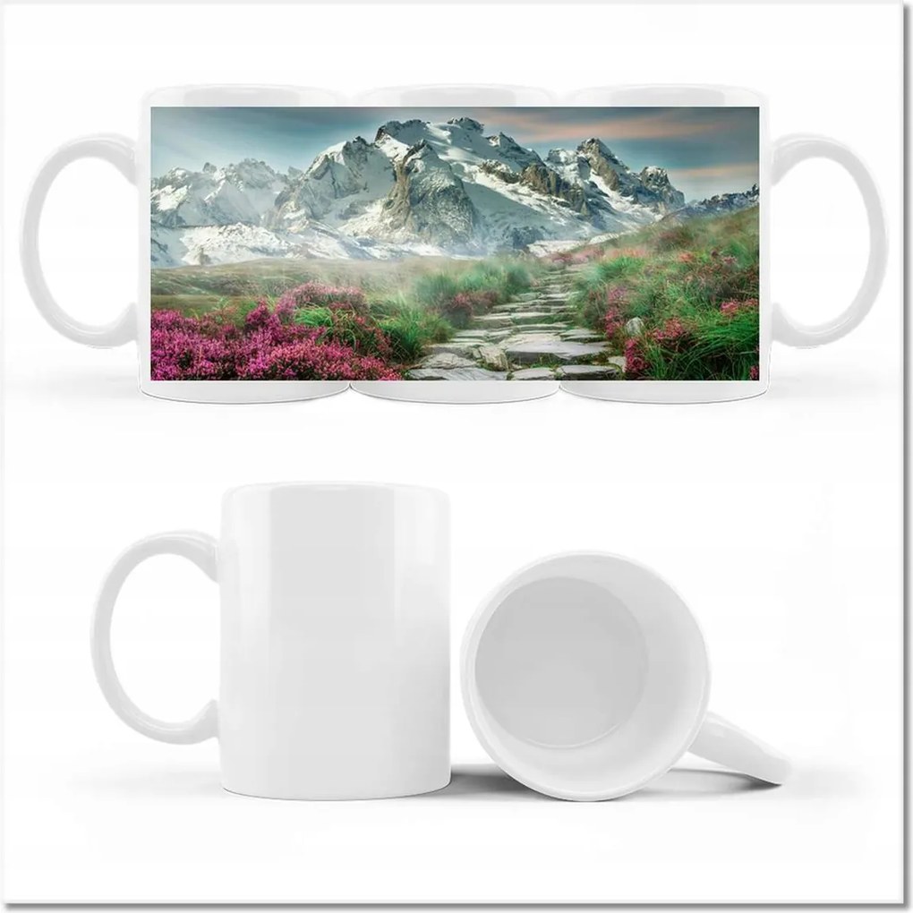 Bögre fényképpel Hegyi kilátás