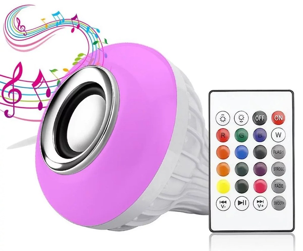 LED RGB színes izzó Bluetooth hangszóróval
