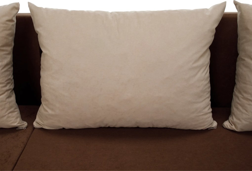 Univerzális ülőgarnitúra, barna/bézs, PAULITA U