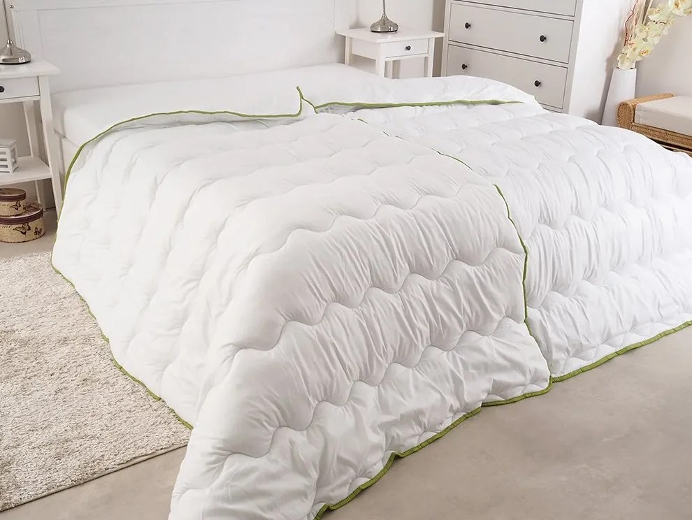 Egész éves steppelt takaró STELLA ALOE VERA 140x200 cm, fehér