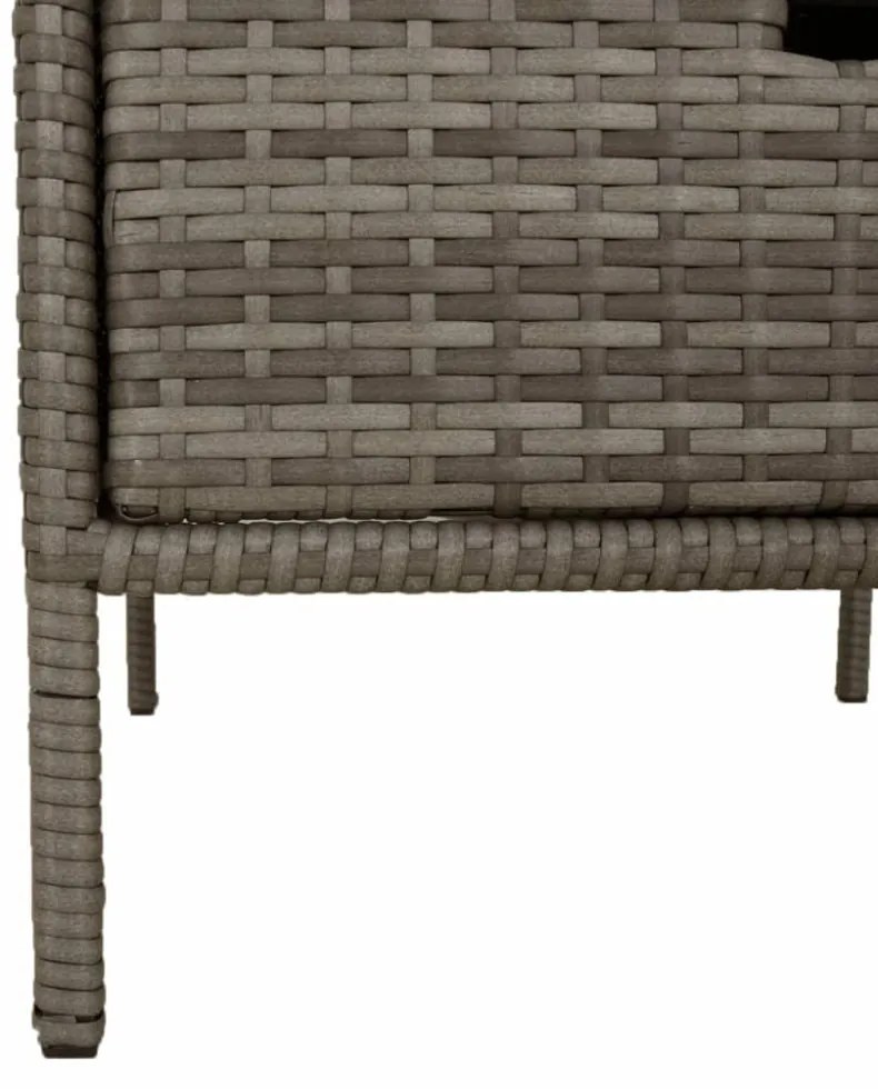 szürke polyrattan kerti tárolószekrény 55 x 59 x 80 cm