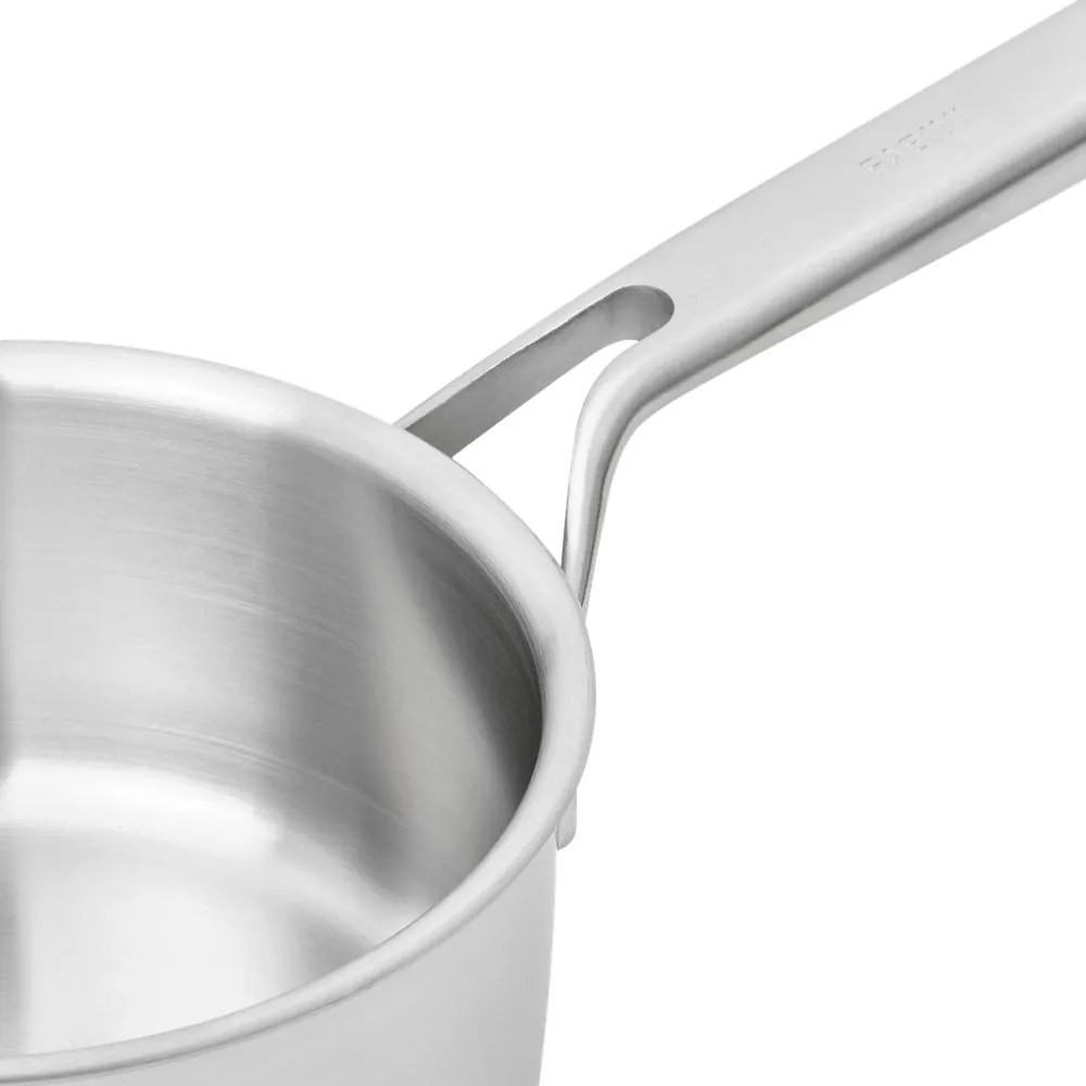 Indukciós tűzhelyhez alkalmas rozsdamentes acél edény fedővel 1,2 l Lucca 3.0 – FABINI