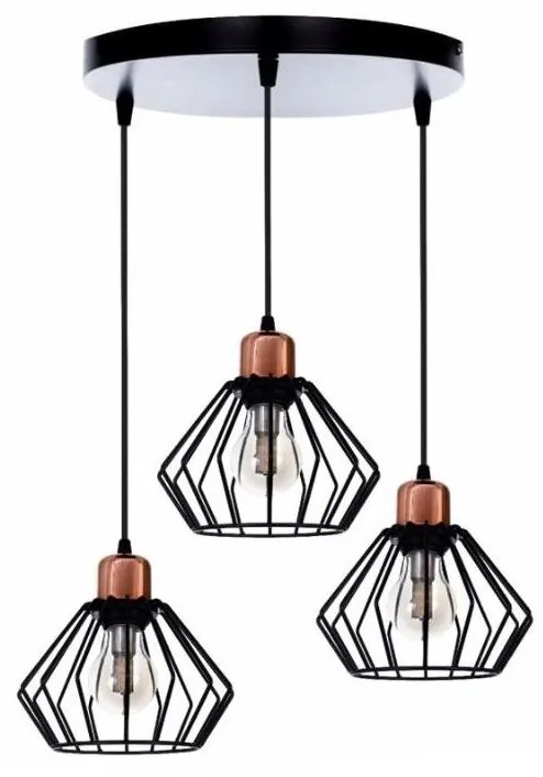 Csillár zsinóron PORTO 3xE27/40W/230V