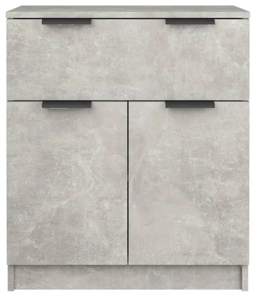 betonszürke szerelt fa tálalóasztal 60 x 30 x 70 cm