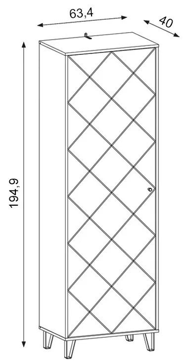 Szekrény Craft Tobacco / grafit színkombinációban – BILBAO BL17
