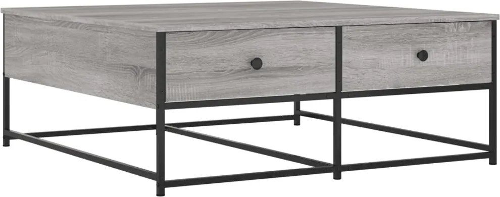 vidaXL szürke sonoma színű szerelt fa dohányzóasztal 100 x 99 x 40 cm