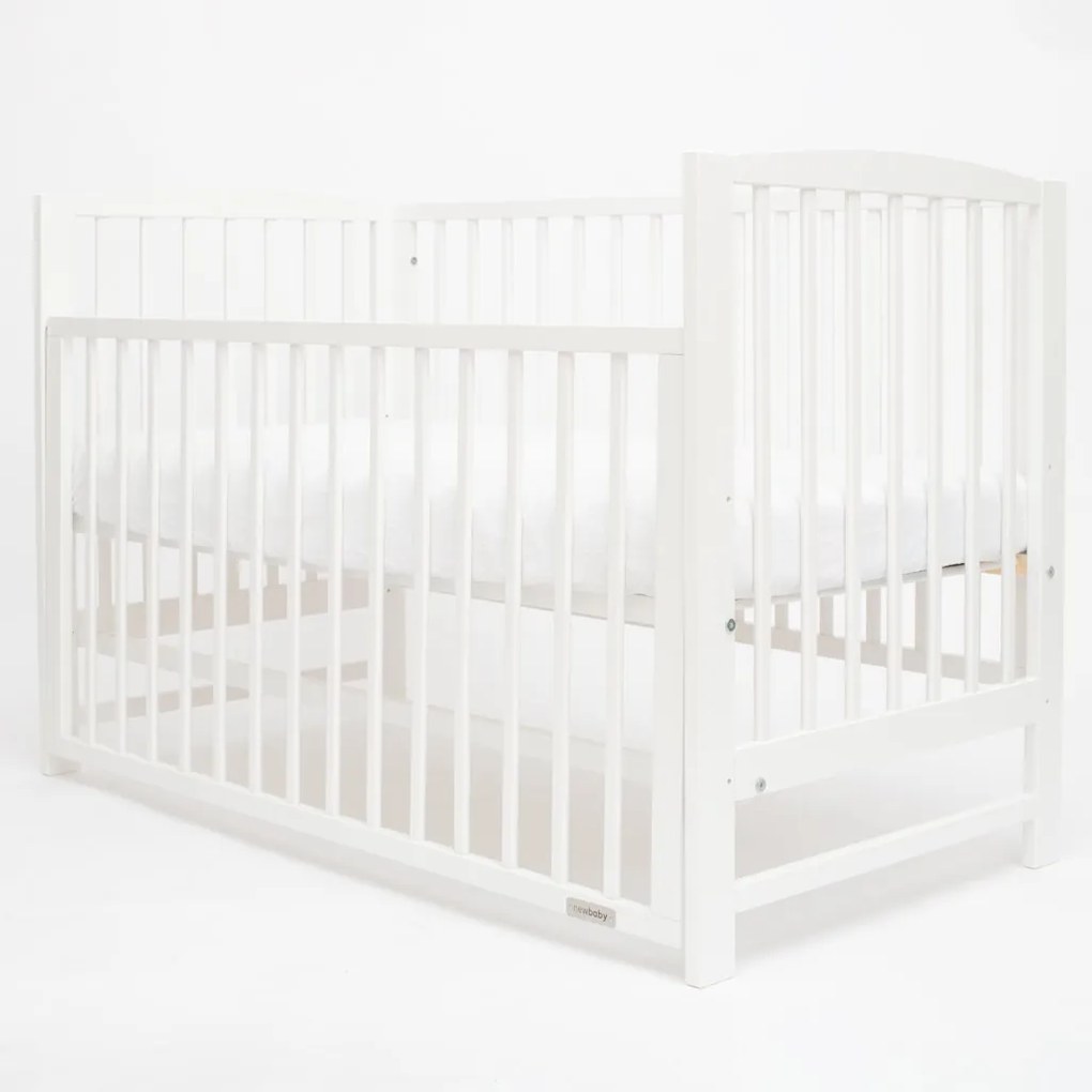 Gyerek kiságy New Baby LILLY leengedhető oldalráccsal fehér