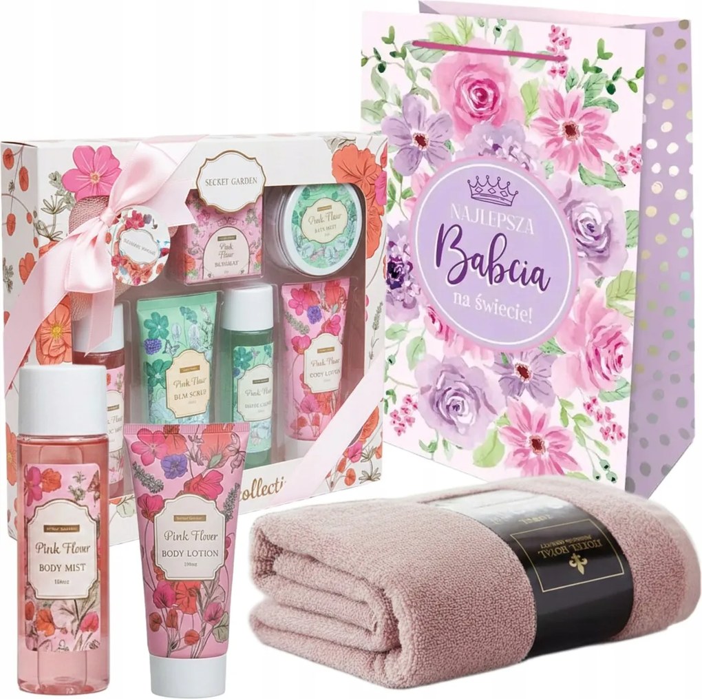 Ajándék Nagymama Napjára Ajándék Szett Kozmetika Spa Törölköző Táska