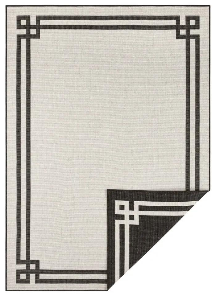 Manito fekete-krémszínű kültéri szőnyeg, 200 x 290 cm - Bougari