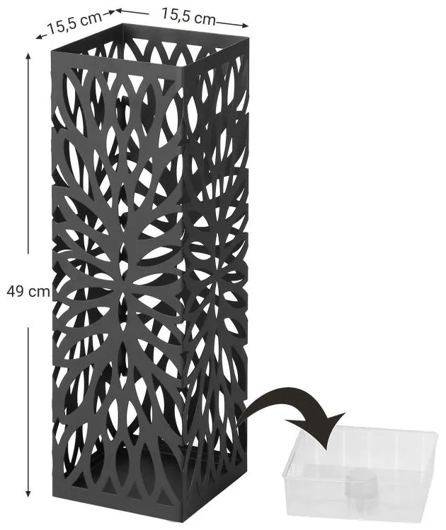 Modern esernyőtartó LUC48B - fekete