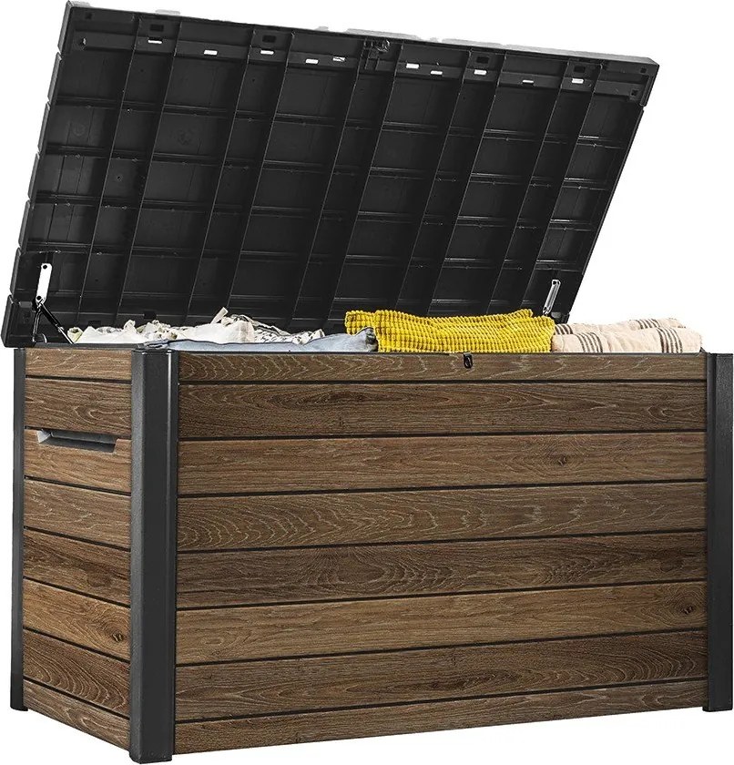 Barna műanyag kerti tárolódoboz Signature – Keter