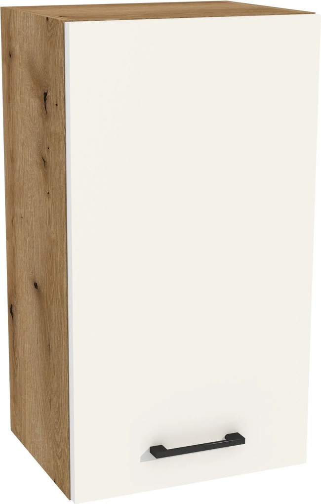 Konyhaszekrény felső 40/72 Capri korpusz tölgy Evoke front fehér matt