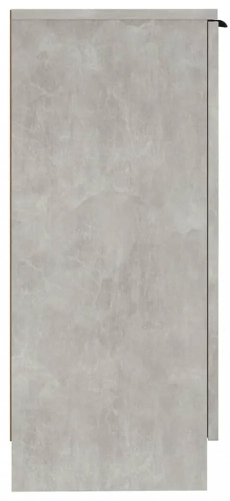 2 db betonszürke szerelt fa tálalószekrény 30 x 30 x 70 cm