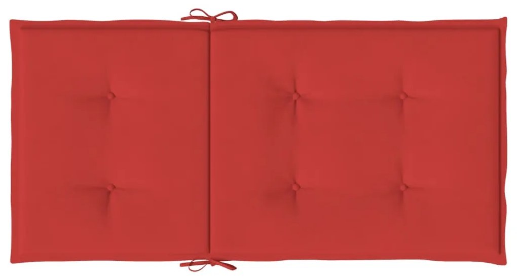 6 db piros oxford szövet háttámlás székpárna 100x50x3 cm
