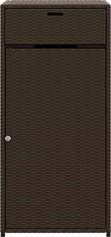 vidaXL barna polyrattan kerti tárolószekrény 55 x 55 x 111 cm