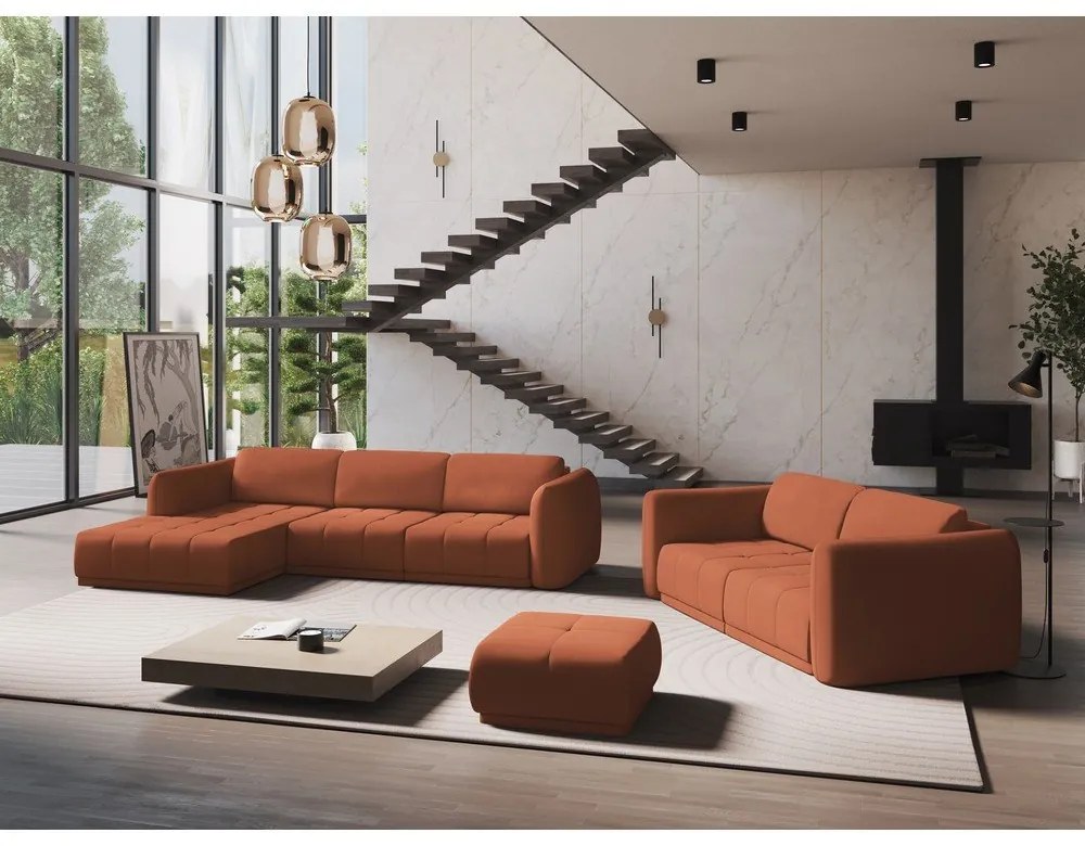 Narancssárga sarokkanapé (bal oldali) Hoku – Makamii