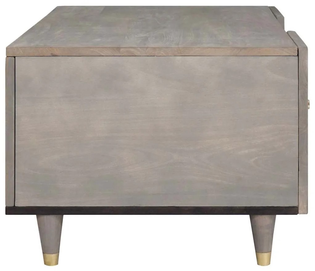 Dohányzóasztal Szürke 100 x 54 x 40 cm tömör mangófa