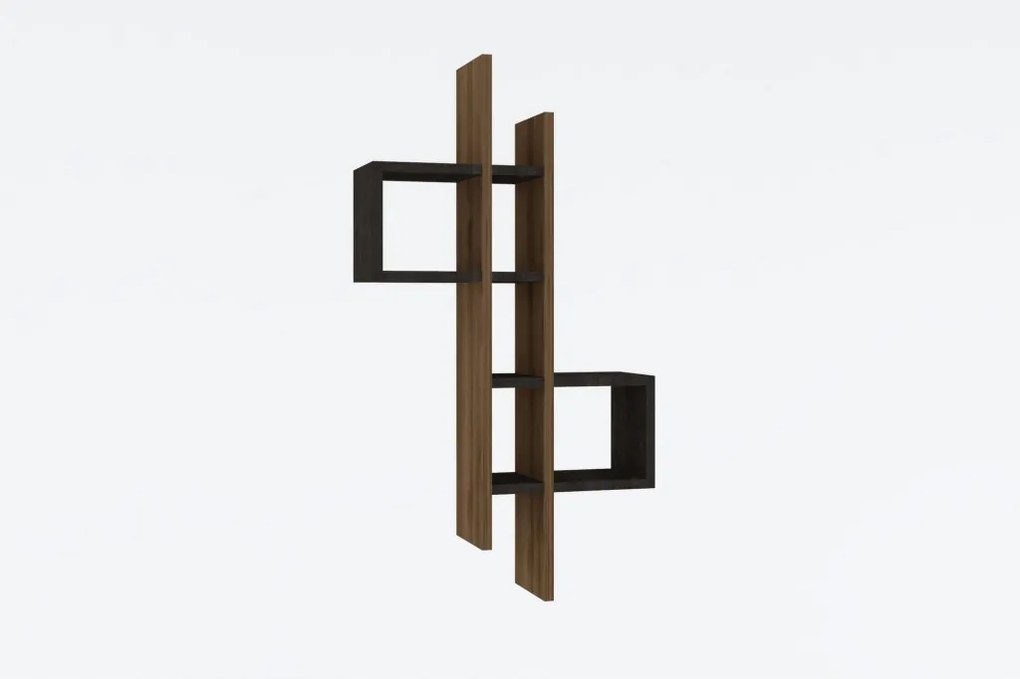 Fali polc, tölgy és antracit 54x20x108 cm