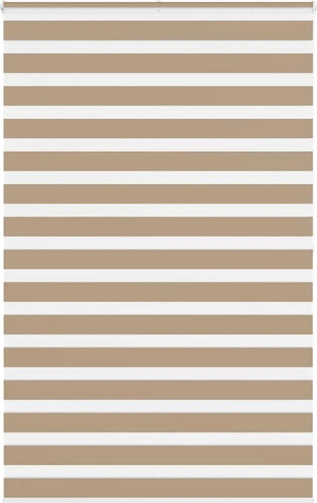 vidaXL zebrafüggönnyel homokbarna szövetszélesség 135,9 cm poliészter