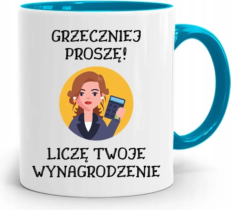 Kék Bögre Ajándék Könyvelőnek, fényképes nyomattal