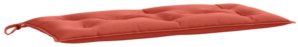 2 db melange piros szövet kerti padpárna 100 x 50 x 7 cm
