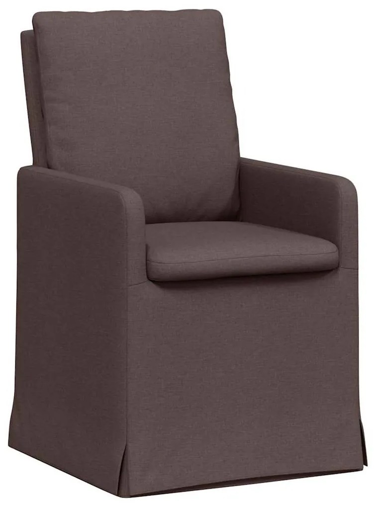 Étkező Székek 2 pcs sötétbarna 57 x 67 x 98 cm szövet