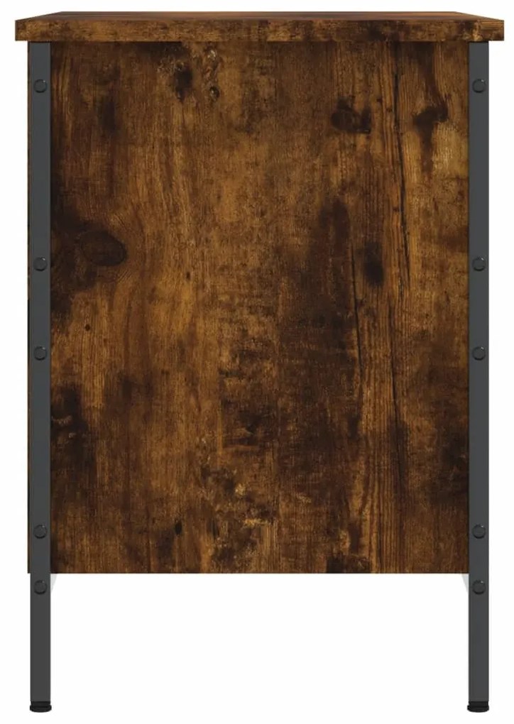 füstös tölgy színű szerelt fa cipőszekrény 69 x 35 x 50 cm