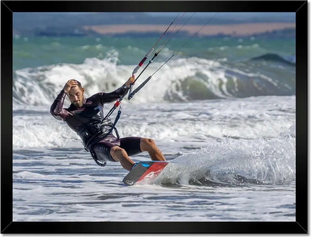 Poszterek keretben 40x30 Kitesurfing Kitesurfer
