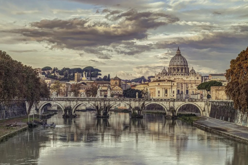 Poszter 45x30cm Kilátás a Basilica di San Pietro-ra a Vatikánban, Assaf Frank
