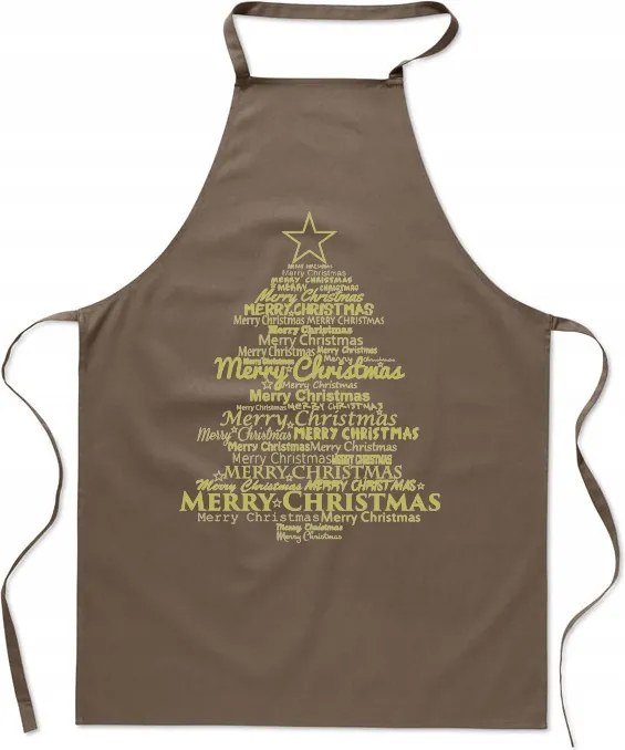 Karácsonyi konyhai kötény Arany karácsonyfa