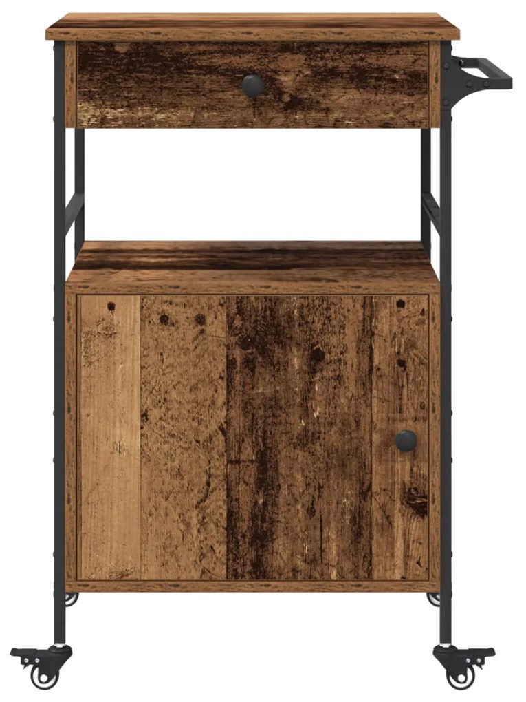 Konyhai Kocsi Öreg Fa 56x43x89.5 cm Pektáfa