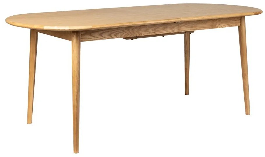 Bővíthető étkezőasztal tölgyfa dekoros asztallappal és hosszabbító asztallappal 90x180 cm Twist – Zuiver