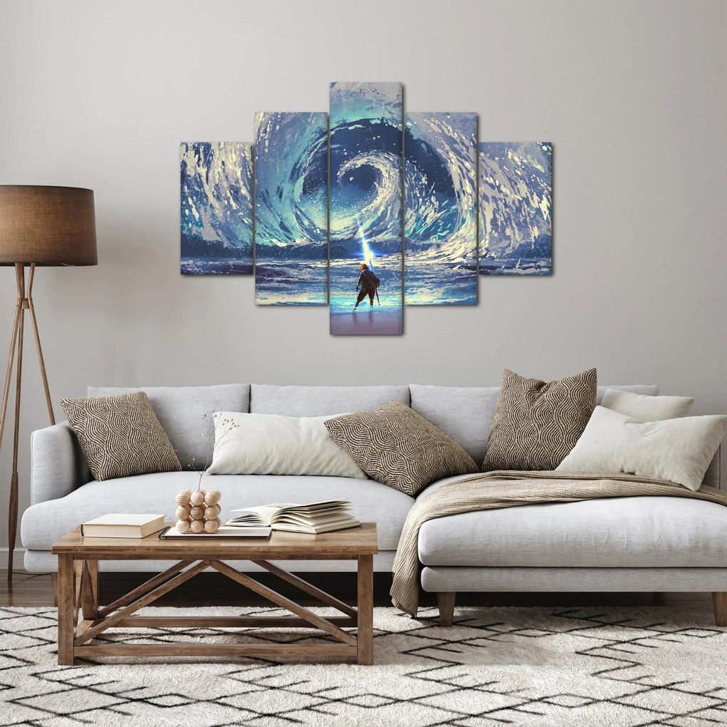 Kép - Illusztráció egy lándzsás fiúról (150x105 cm)