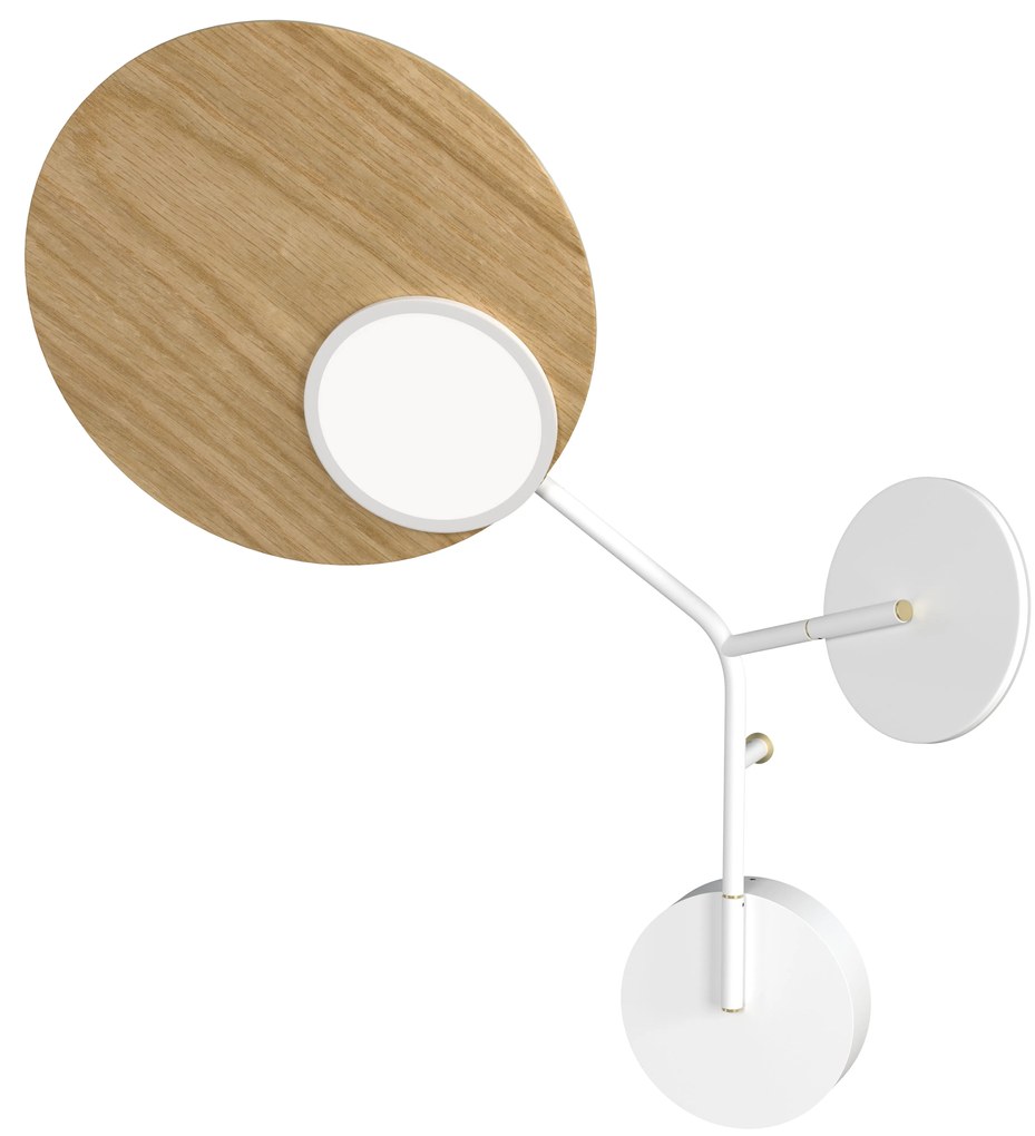 Fali lámpa Ballon 3 bal oldali, többféle változatban - TUNTO Modell: arany keret / 24k arany, rögzítő rész fekete, rétegelt lemez panel fekete