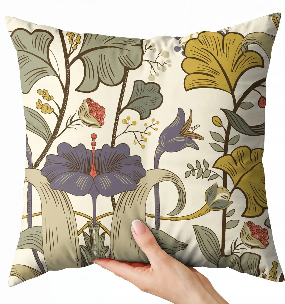 Párnahuzat 45x45 dekoratív boglárka mintás párnahuzat virágos