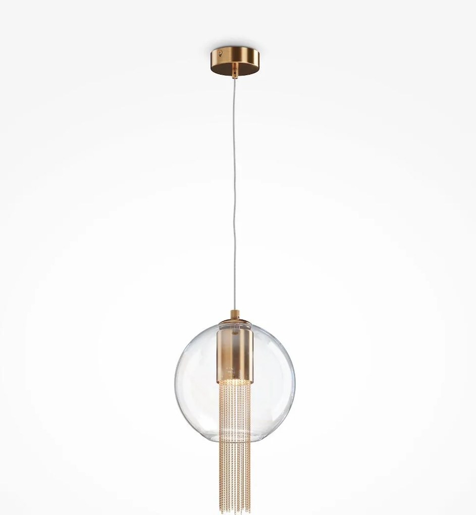 Maytoni glamour függeszték flusso barna átlátszó myp095pl-01bz