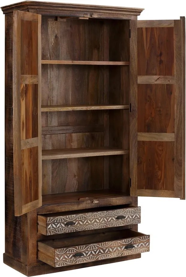 Barna mangófa ruhásszekrény 190x45 cm Maneesh – Støraa