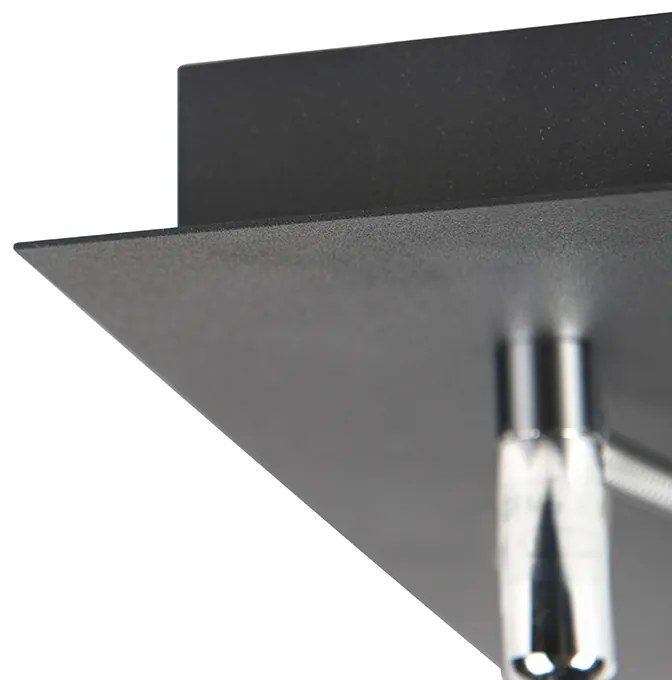 Design spotlámpa fekete 2-lámpás állítható - Nox