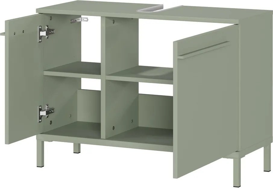 Zöld matt mosdó alatti szekrény 80x59 cm Laurino – Germania